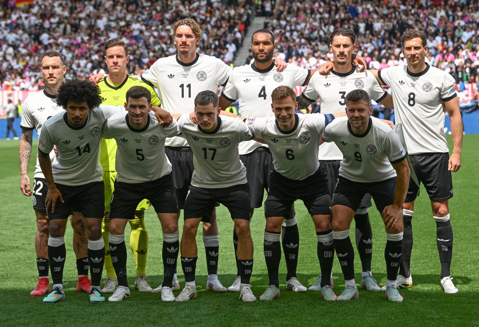 Die deutsche Nationalmannschaft beim Nations-League-Spiel um Platz 3 gegen Frankreich im Juni 2025.