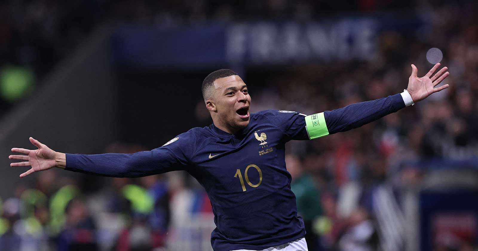 Kylian Mbappé im Trikot der französischen Nationalmannschaft.