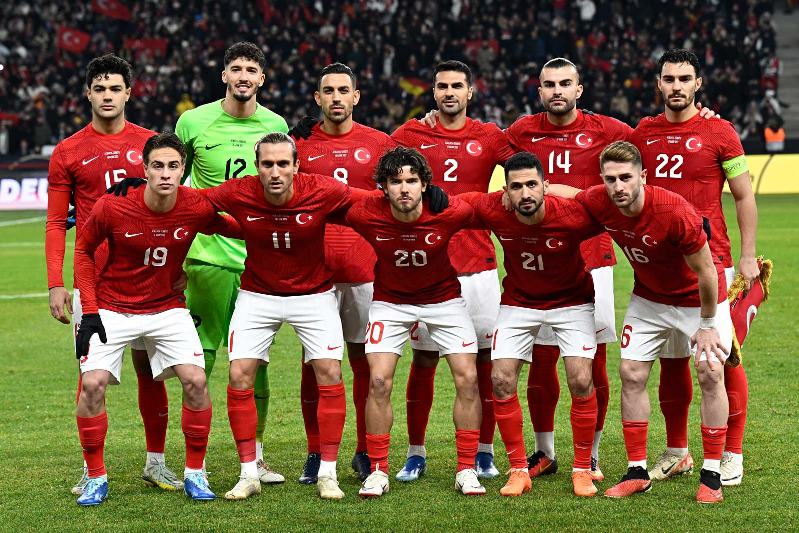 Die türkische Nationalmannschaft bei der EM 2024.