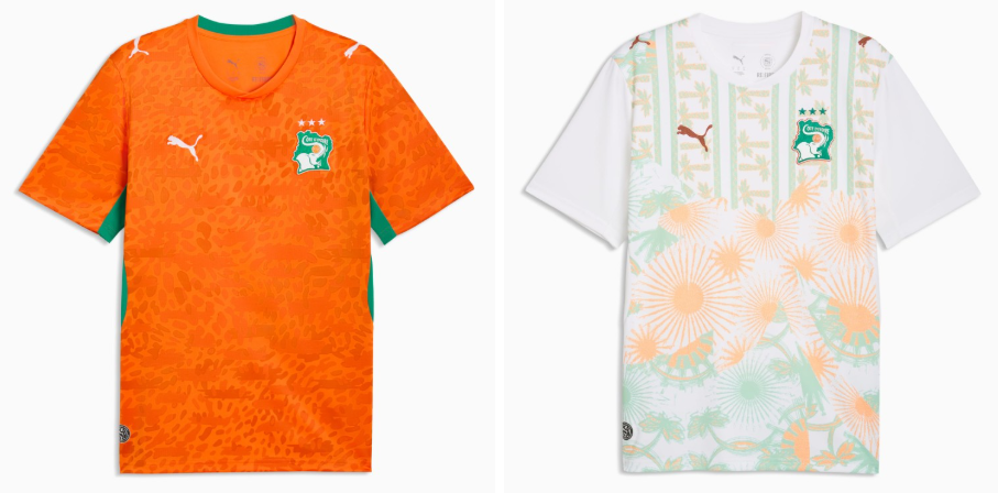 Elfenbeinküstes WM-Trikot 2026 von Puma – die Elefanten in kräftigem Orange.