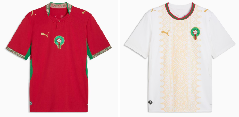 Marokkos WM-Trikot 2026 von Puma – die Löwen des Atlas in traditionellem Rot.
