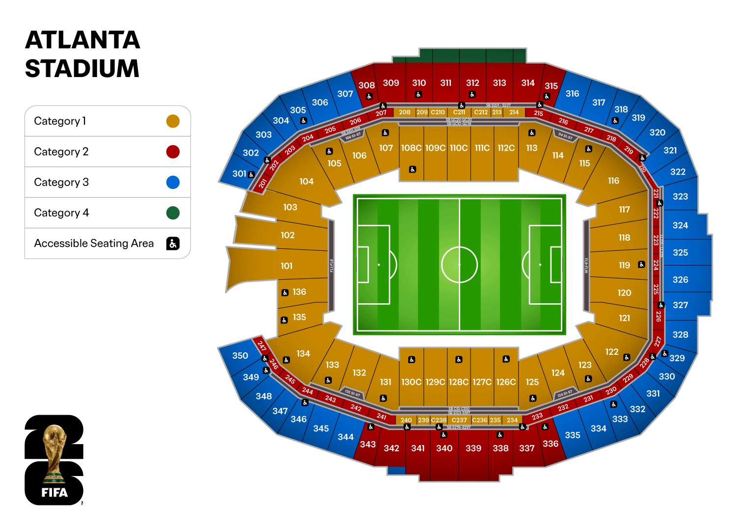 Stadionkarte Atlanta Stadium WM 2026