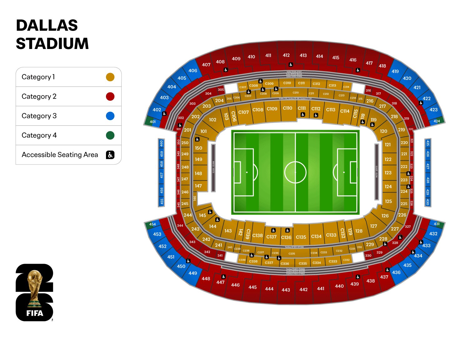 Stadionkarte Dallas Stadium WM 2026