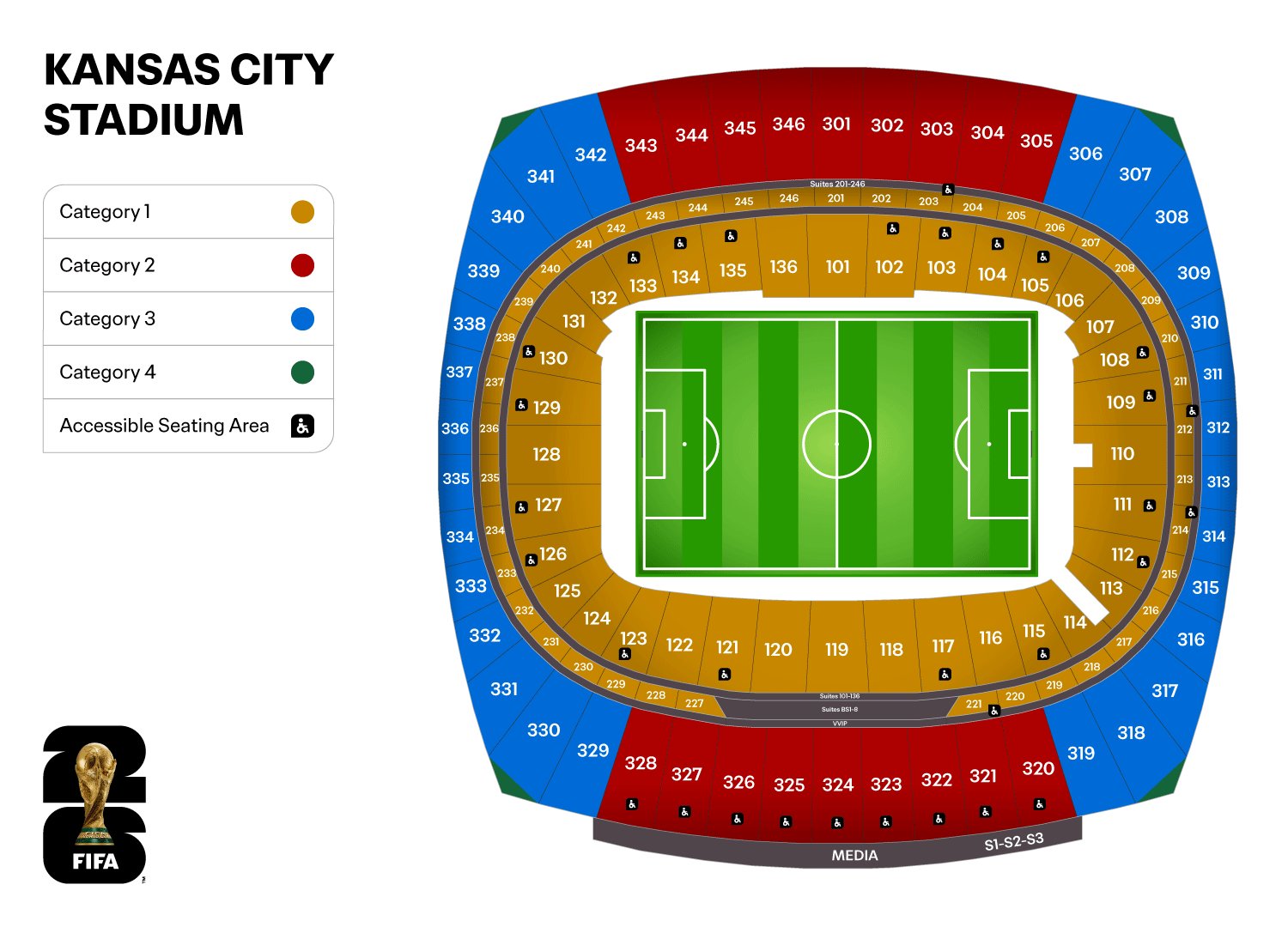 Stadionkarte Kansas City Stadium WM 2026