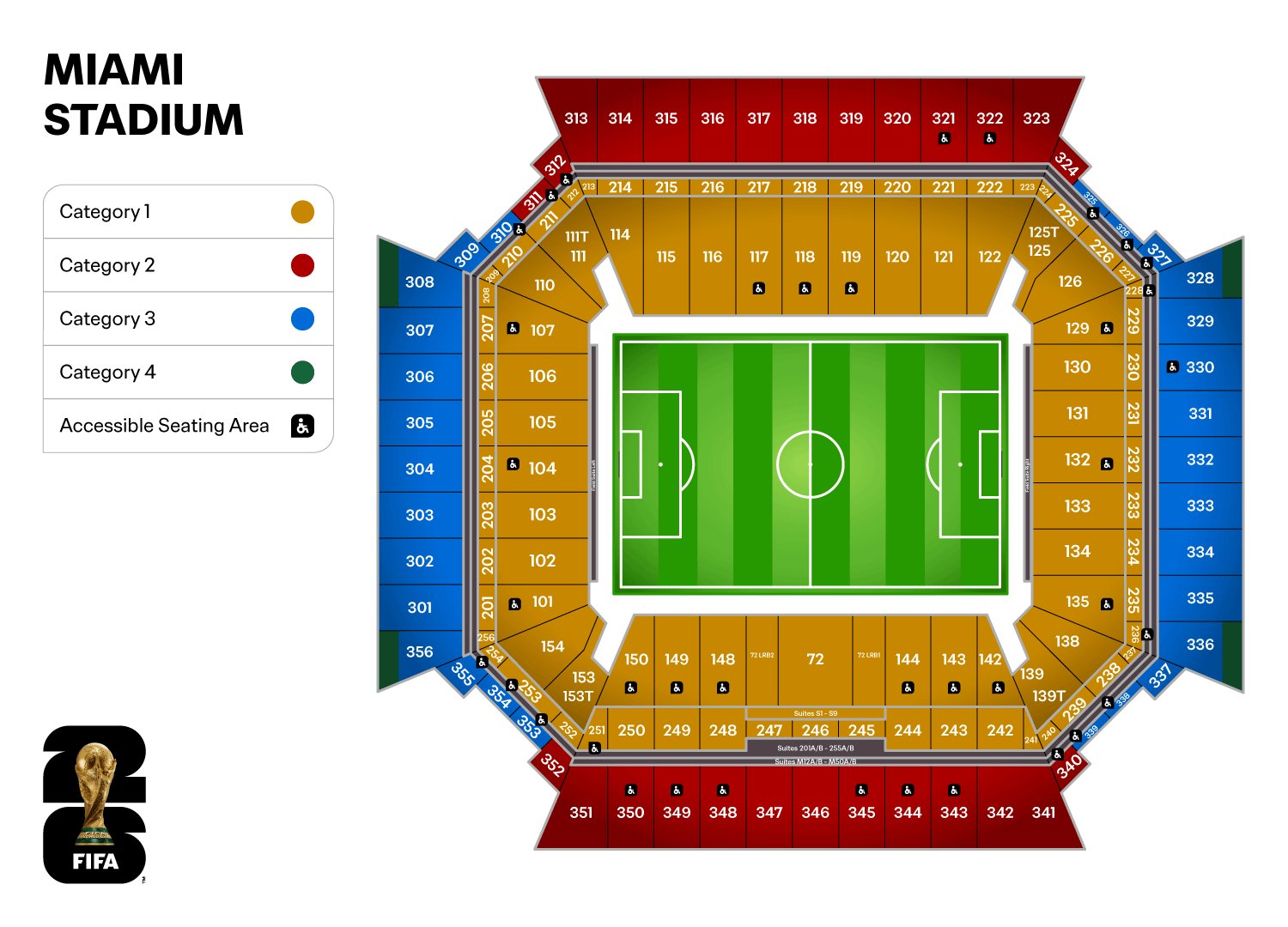 Stadionkarte Miami Hard Rock Stadium WM 2026