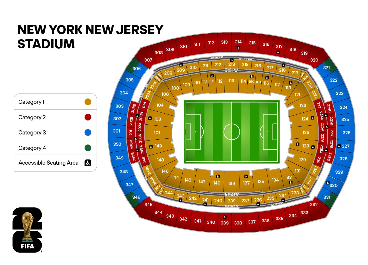 Stadionkarte MetLife Stadium New York/NJ WM 2026