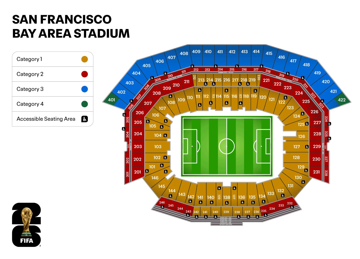 Stadionkarte San Francisco Bay Area Stadium WM 2026